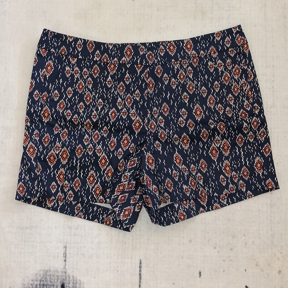 British Khaki Navy‎ and Rust Printed Bermuda Shorts